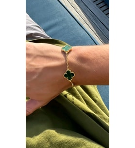 kararmaz çelik erkek van cleef model bileklik