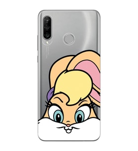 Huawei P30 Lite Uyumlu Lola Bunny Desenli Şeffaf Telefon Kılıfı