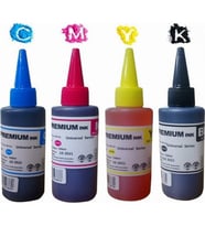 Photo Print Premium® Epson L486,L550,L565,L605,L655 Uyumlu 4 Renk Kaliteli Mürekkep Seti 4 x100 ml