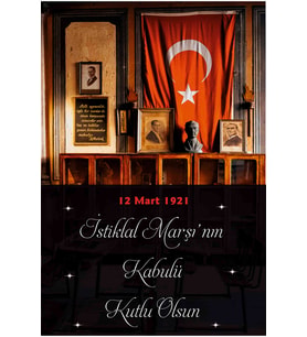 12 Mart 1921 İstaklal Marşı'nın Kabulü Fotoğraf Panosu Branda 100x150