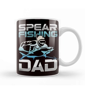 Spearfishing Dad Spearfisher Father Speargun Spear Freediver Kupa Bardak Porselen