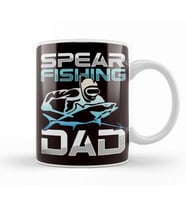Spearfishing Dad Spearfisher Father Speargun Spear Freediver Kupa Bardak Porselen