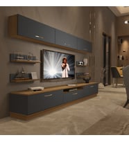 Decoraktiv Trendstyle 8Y Mdf Tv Ünitesi Tv Sehpası - Pera Antrasit (Pera - Antrasit)