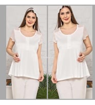Limissi 2203 MAVİ Melissa Penye Hamile Lohusa Pijama Takım