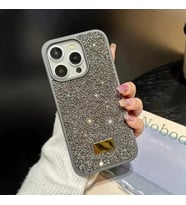 İphone 16 Pro İle Uyumlu İnce Parlak Taşlı Premium Sw Telefon Kılıfı