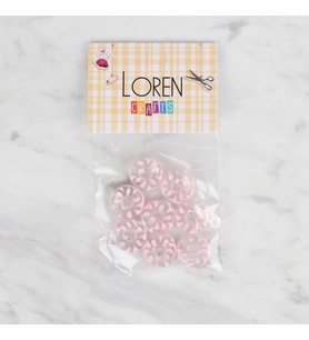 Loren Crafts 8 li Şefaf Pembe Düğme - 33