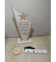Doğum günü Hediyesi 3 lü set (plaket-anahtarlık-kitap ayracı) Çok Şık Hediye
