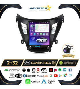Hyundai Elantra Tesla 2012-2015 Model 2GB + 32GB Kablosuz Carplay Navigasyon Multimedya Sistemi