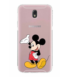 Samsung Galaxy J7 Pro  Kamera Korumalı Kapak Mickey Mouse Tasarımlı  Şeffaf  Kılıf