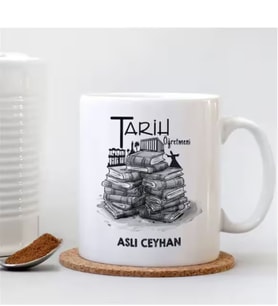 Kişiye Özel Mesleki Tarih Öğretmeni Beyaz Kupa Bardak
