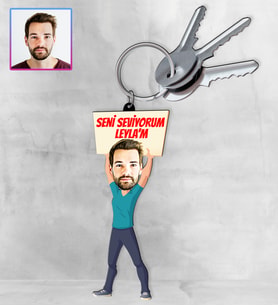 Kişiye Özel Karikatür Tasarım Anahtarlık 97216