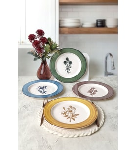 Keramika Floral Essence Servis Tabağı 28 Cm 4 Adet  22889-91-92 (Çok Renkli)