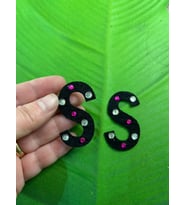 4X3 CM 2 Lİ ÜTÜ İLE YAPIŞAN TAŞLI S HARFİ ARMA (Pembe)