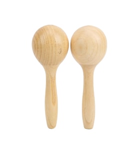 Jwin JWM-109 Saplı Gerçek Ağaç  Kaliteli Marakaş Orff - Ritim Aleti Seti - Natural