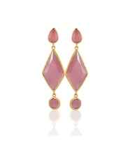 Kadir Jewellery 22 Ayar Altın Kaplama Kadın Sallantılı Küpe -El İşçiliği Ve Hipoalerjenik Küpe