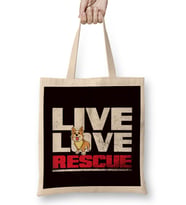 Live Rescue Animals Love Dog Cat Pet Animal Welfare Puppy Bez Çanta Uzun Saplı