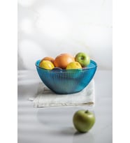 Akrilik Barok Aquamarin Büyük Kare Meyve & Salata Kasesi & Karıştırma Kabı / 3,3 Lt (Cam Deği̇ldi̇r