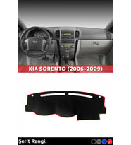 Kıa Sorento (2006-2009) 3d Torpido Koruma Kılıfı - Ön Göğüs Panel Kaplama - Kırmızı Şerit