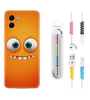 Vivo Y15S Y32 Y33S Y51 Y53S Kılıf Kablo Koruma Spiral Silikon Dişlek 1615