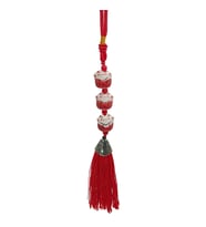 Üçlü Kırmızı Maneki Neko Şans Kedisi Araba Süsü No.5K