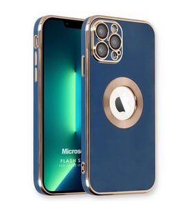Microsonic Apple iPhone 12 Pro Max Kılıf Flash Stamp Lacivert
