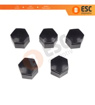 Opel için 5 adet Siyah Plastik Bijon Kapağı 1008208, Yükseklik: 21.40 mm* İç Çap: 22 mm