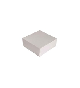 Komple Karton Kutu Düz Renk 9X9X3 CM (25 Adet)  Beyaz
