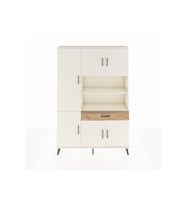 Arges Dolap 10 Raflı Tek Çekmeceli 6 Kapaklı 132x30x195 Aytaşı-Aytaşı/Çam