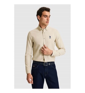 U.S. Polo Assn. Nova026Y Açık Haki Erkek Gömlek PU-8957
