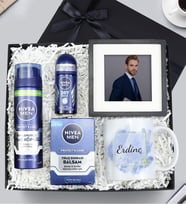 Kişiye Özel Baskılı Kupa & Nivea Tıraş Köpüğü & Tıraş Sonrası Balsam & Roll-on & Çerçeve Premium Hediye Seti
