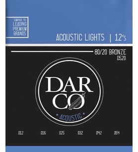 Martin Co Darco D520 80/20 Bronze Akustik Gitar Teli, Light 12-54