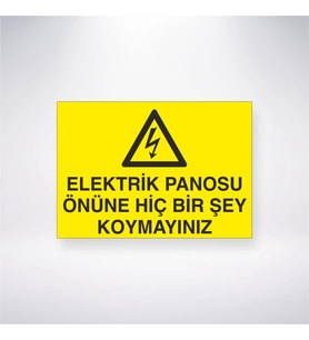 Elektrik Panosu Önüne Hiçbir Şey Koymayınız