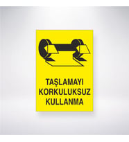 Taşlamayı Korkuluksuz Yapma 21x28 Arkası Yapışkanlı Levha