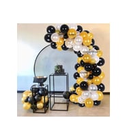 GOLD BEYAZ SİYAH ŞEFFAF LÜKS ZİNCİR BALON SET