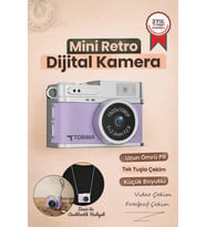 Mini Dijital Kamera Selfie Video Vlog Kamerası Mini Anahtarlık 1080P CMR35 Mor