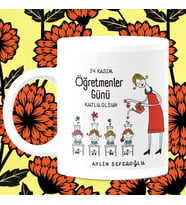 Öğretmenler günü Kupa bardak porselen - (istenilen baskı-yazıyla)