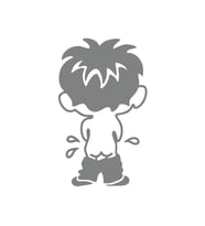 Cocuk Sticker17x17 Cm Gri