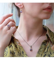 Ametist Taşlı Otantik Set