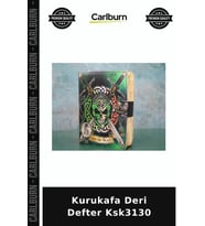 Özel Üretim Gotik Not Defteri Hediyelik Günlük Kurukafa Deri Defter Ksk3130