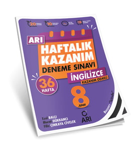 Arı Yayınları 8. Sınıf İngilizce Haftalık Kazanım Denemesi