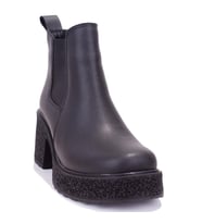 Dagoster DZA07-8962200 Siyah Günlük Platform Topuklu Kadın Bot
