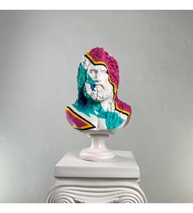 Zeus 'Rock'n Roll' Dekoratif Heykel, Pop Art Roma Yunan Heykelleri