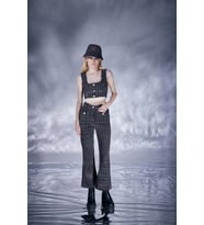 Markano Tweed Pantolon Siyah