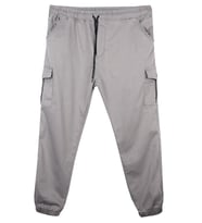 Erkek  Büyük Beden 100-156 Kilo Arası İçin Uygun Kargo Cepli Jogger Kot Pantolon (Gri)