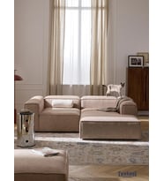 Most Mollis Plus Sağ Köşe 2 Modül Köşe 09 Bej Keten Kumaş Yumuşak Sünger(EVİNİZE TESLİM) (Sahra Beji)