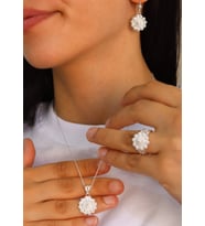 Bereket Model 925 Ayar Gümüş Telkari Kadın Üçlü Set 201024674