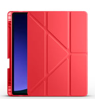 Galaxy Tab S10 Lite Tablet Kılıf Kalem Bölmeli Standlı Lüx Smart Cover (Kırmızı)