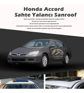 Honda Accord Parlak Siyah Yalancı Çakma Sahte Sunroof