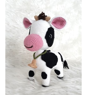 Buzu Sevimli Buzağı Amigurumi Organik Oyuncak