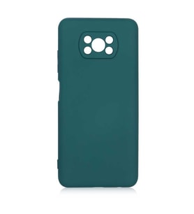 Xiaomi Poco X3 Kılıf Orj Lansman Serisi Pürüzsüz Esnek Kadife İç Kısım (Koyu Yeşil)